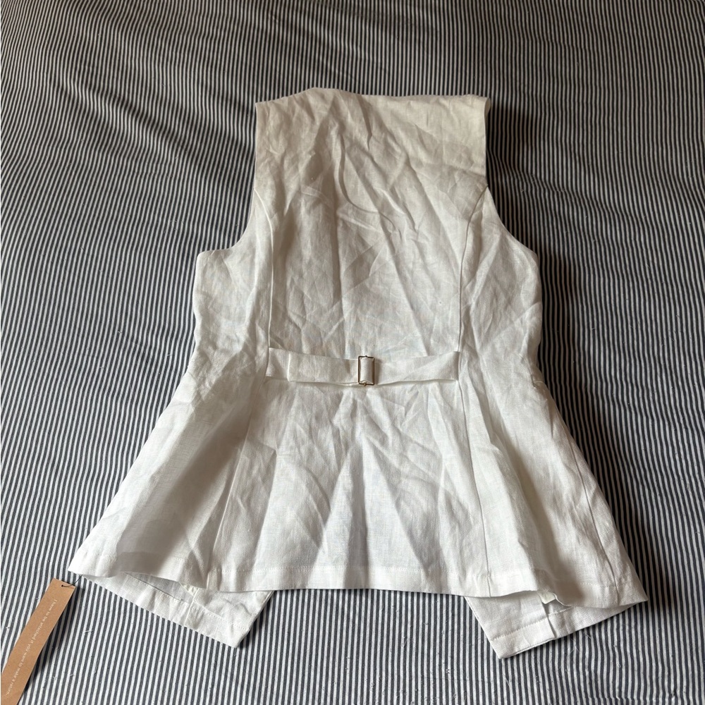 Reformation Aspen Linen Top. 8 - Picture 5 of 6